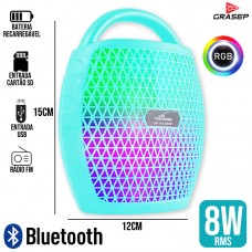 Caixa de Som Bluetooth D-Y24 Grasep - Azul